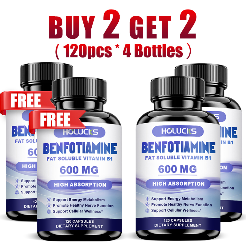 Health Wellness And - Benfotiamin-Kapseln, mit fettlöslichem Vitamin B1, unterstützen